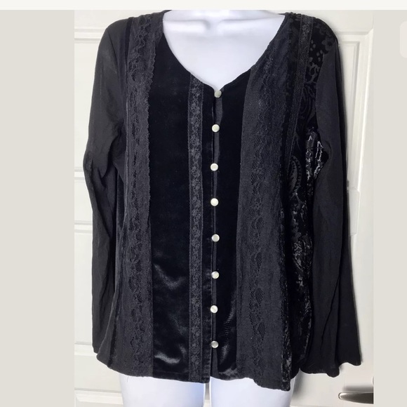 J. Jill Tops - J Jill velvet lace top